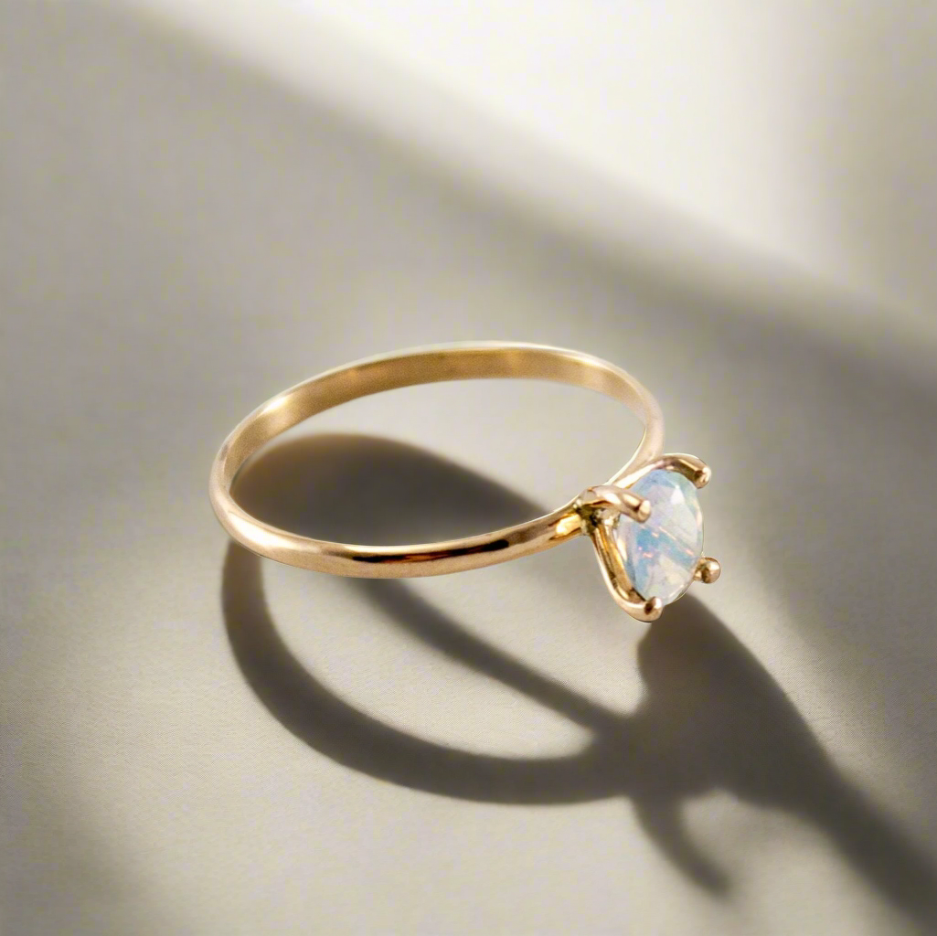 Opal Light – Oval Ethiopian Opal Ring