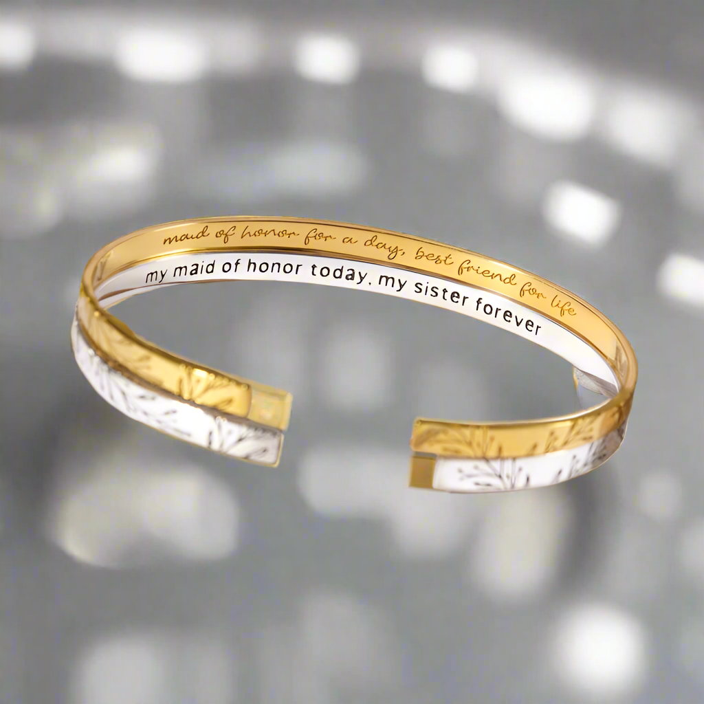 My Sister’s Keeper – Minimalist Maid of Honor Cuff