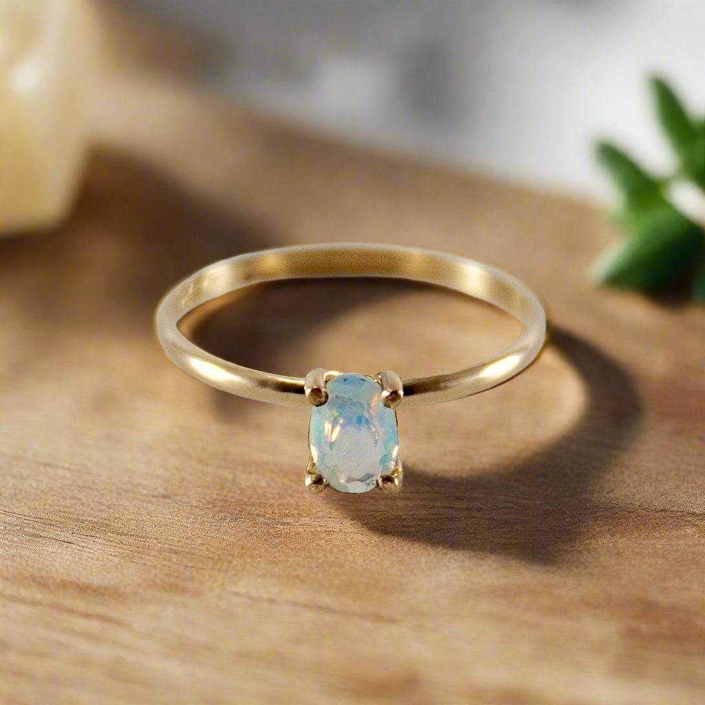 Opal Light – Oval Ethiopian Opal Ring