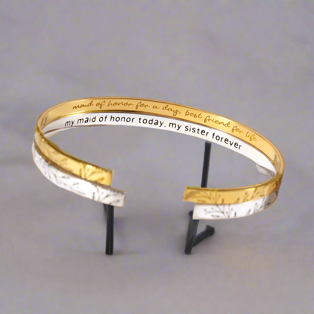 My Sister’s Keeper – Minimalist Maid of Honor Cuff